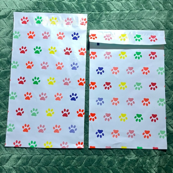 20 - 6 X 9 - Puppy Dog Paw Print - Rainbow -  Poly Mailers - Picture 5 of 5
